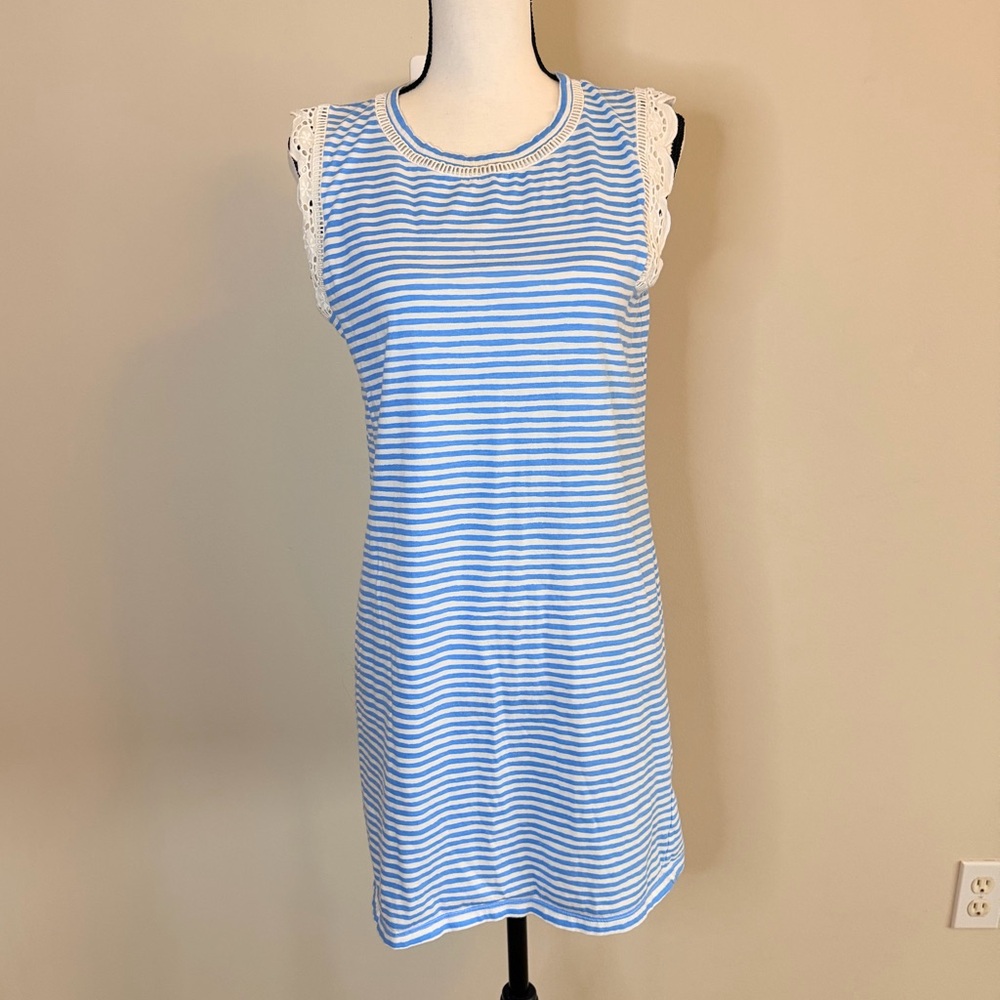 Lilly Pulitzer Blue and White Striped Top